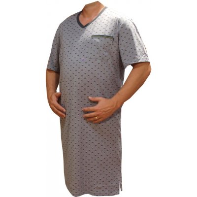 Xcena pánská noční košile kr.rukáv šedá – Zboží Mobilmania