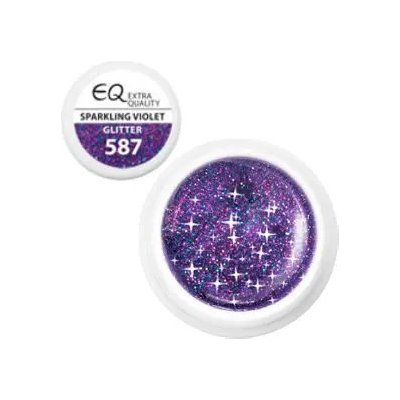 EBD Barevný UV gel na nehty 587 Glitter Sparkling Violet 5 g