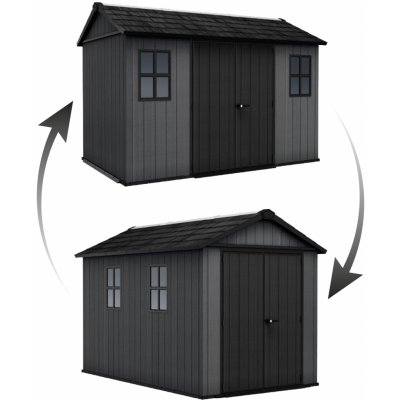 Keter Newton Plus Wide 11 x 7,5 šedý s podlahou – Sleviste.cz