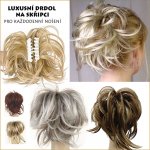 Luxusní drdol na skřipci - příčesek #22/613 - popelavá blond/plavá blond – Zboží Mobilmania