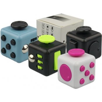 Fidget Cube antistresová kostka šedý černý