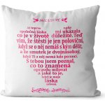Impar Polštář Milostný citát pro ženy 40x40 – Zboží Mobilmania
