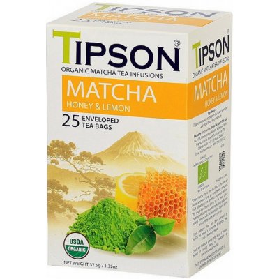 Tipson BIO Matcha Honey & Lemon 25 x 1,5 g