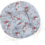 Bellatex Dita kulatý prošívaný kvítí na šedé 40 cm – Hledejceny.cz
