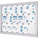 A-Z Reklama CZ Uzamykatelná vitrína do krytého venkovní prostředí Alpha pro prospekty 18 x A4 - Stříbrná – Zboží Živě