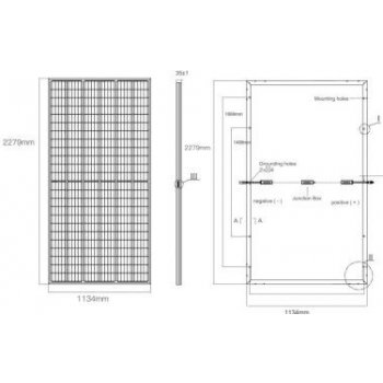 GWL Power ELERIX EXS-550MHC-B Solární panel monokrystalický 550Wp 144 článků MPPT 34V celočerný SVT26639