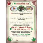 e‑myslivost.cz Král naháňky na spárkatou zvěř - pasovací list - Motiv s personalizací – Hledejceny.cz
