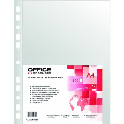Office Products prospektové obaly A4 PP 50 mikronů hladké transparentní 100 ks – Hledejceny.cz
