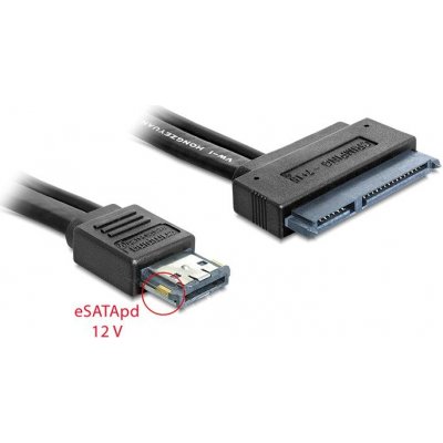 DeLock 84402 kabel eSATAp na SATA 22 pin délka 0,5m, pro 2,5" i 3,5" HDD – Zboží Mobilmania
