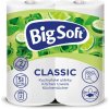 Papírové ručníky Big Soft papírové utěrky v roli Classic extra bílé 2 vrstvy 2 ks