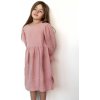 Výbavička pro panenky By Loli Dívčí mušelínové šaty Old Pink Dream 98