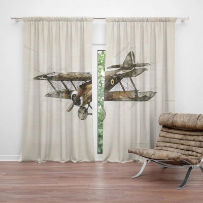Sablio Závěs Historický dvouplošník Vintage: 2ks 140x250cm – Hledejceny.cz