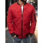 DStreet bunda pánská prošívaná TX2210 bomber jacket červená – Zboží Mobilmania