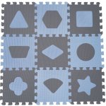 Baby Dan Pěnová hrací podložka puzzle Geometrické tvary Blue 90x90 cm – Zboží Mobilmania