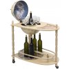Barový stolek Meedo volně stojící globus bar stojan na víno eukalyptus zelený