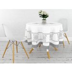 Xpose Kulatý ubrus VLOČKA šedý 155 cm – Zboží Mobilmania