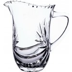Bohemia Crystal Skleněný džbán s uchem na vodu či pivo brus Mašle 1300ml – Sleviste.cz