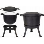 Rossler Myslivecký kotlík 8 litrů 3v1 MK304, litinový hrnec, litinová pánev, P209, smalt – Zboží Dáma