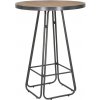Barový stolek Mauro Ferretti Dara 80 x 106 cm tmavě šedá / hnědá
