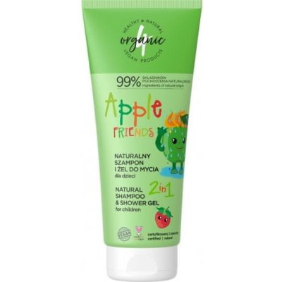 4organic přírodní šampon a mycí gel pro děti 2v1 apple friends 200 ml – Zboží Mobilmania