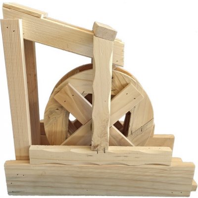 Vodní mlýnské kolo dřevěné malé 37 x 33 x 13 cm přírodní – Hledejceny.cz