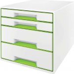 Leitz Wow s 5 zásuvkami metalický zelený – Hledejceny.cz