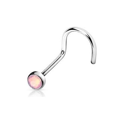 Šperky4U zahnutý piercing do nosu opalit N01046-P – Zboží Dáma