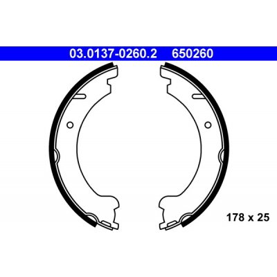 03.0137-0260.2 ATE Sada brzdových čelistí, parkovací brzda – Sleviste.cz