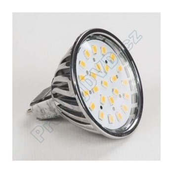 Inoxled LED žárovka MR16 12V 4.5W 400lm Teplá bílá 60000h Power 24SMD 2835