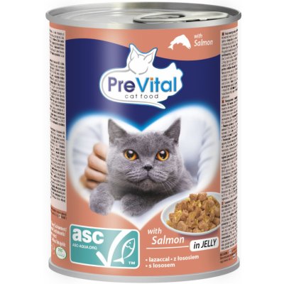 PreVital kočka s lososem v želé kousky 415 g – Sleviste.cz