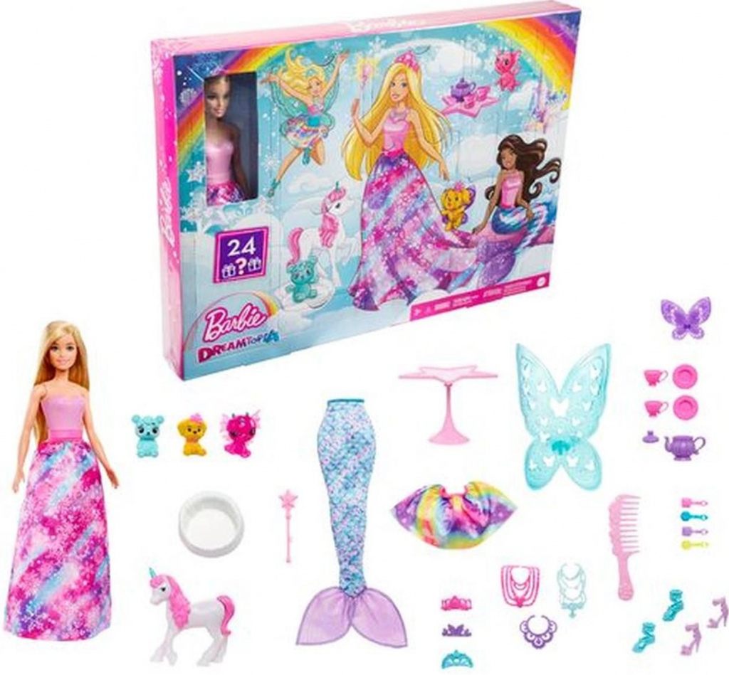 Mattel Barbie pohádkový adventní kalendář 2023 HVK26