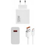Xiaomi MDY-14-EE USB-A 120W Cestovní Nabíječka + USB-C 6A Datový Kabel White - 57983124866 – Zboží Živě