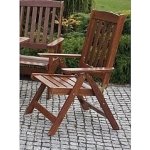 Zahradní dřevěné polohovací křeslo LUISA – Zbozi.Blesk.cz