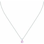 La Petite Story Něžný stříbrný náhrdelník s růžovým srdíčkem LPS10AWV33 – Zboží Mobilmania