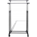 Petrashop Nastavitelné stojany na oblečení 2 ks 2 šatní tyče Černý 270182 – Zboží Dáma