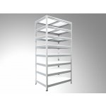 Biedrax Regál 35 x 90 x 240 cm 8 polic – Hledejceny.cz