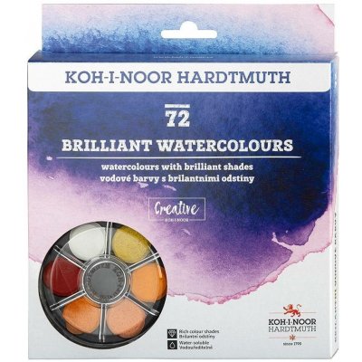 Koh-i-noor sada brilantních vodových barev 22,5 mm 72 ks – Hledejceny.cz