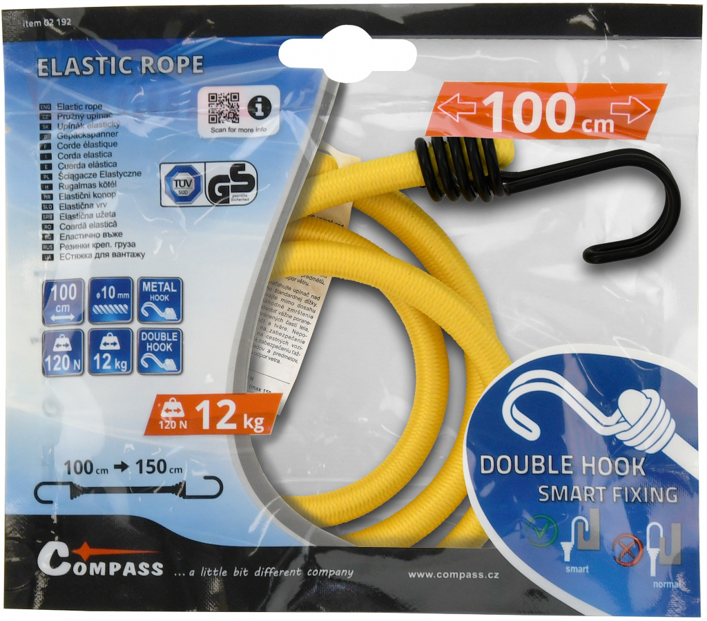 COMPASS Upínač pružný DOUBLE HOOK 10mm/100cm TÜV/GS od 75 Kč - Heureka.cz