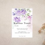 Svatební oznámení Fialkové kvítky v borduře 1 – Zboží Dáma