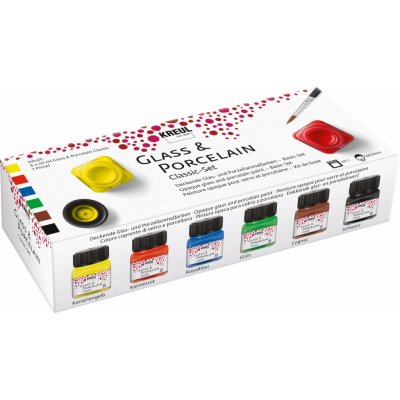 Kreul Classic Set Sada barev na sklo a porcelán 6 x 20 ml – Zbozi.Blesk.cz