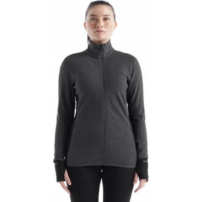 Icebreaker dámská merino mikina zip Wmns Descender LS Zip Jet Heather/Black – Zboží Mobilmania