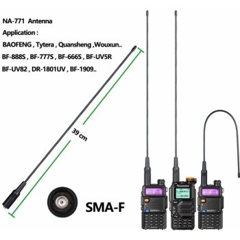 Anténa dualband Nagoya NA-771 38 cm SMA-F