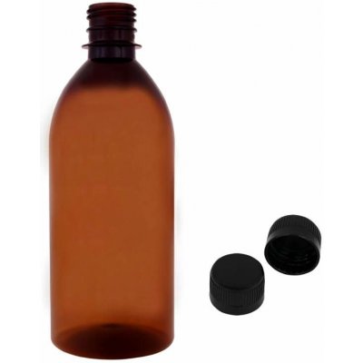 Tera Plastová lahvička hnědá s černým uzávěrem 500 ml – Zbozi.Blesk.cz