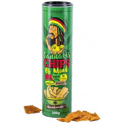 Euphoria Cannabis Chips of Mind Chipsy z hrachové mouky s konopným semínkem a chilli 100 g
