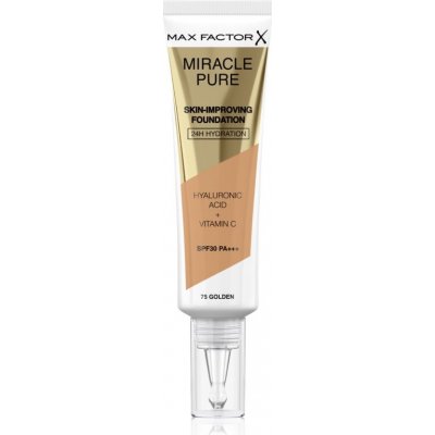 Max Factor Miracle Pure Skin dlouhotrvající make-up SPF30 75 Golden 30 ml – Zboží Mobilmania