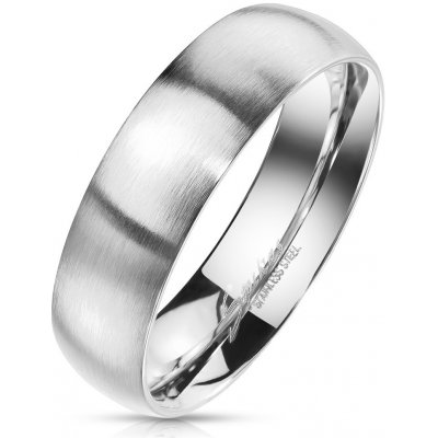 Šperky Eshop ocelový prsten stříbrné barvy matný povrch E11.16