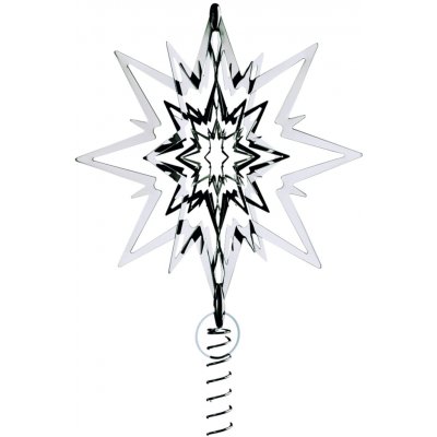 Georg Jensen Vánoční ozdoba špice na stromeček Star Palladium Medium, zlatá barva, stříbrná barva, kov – Hledejceny.cz