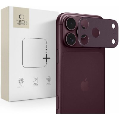 Apple Ochranné sklo zadní kamery Tech-Protect Camalloy Fit+ na iPhone 18 Pro Max Burgundy – Hledejceny.cz