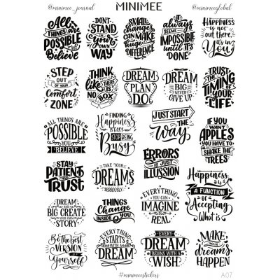Samolepky MINIMEE - Motivační hlášky – Zboží Živě
