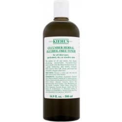 Kiehl's pleťová voda bez alkoholu s okurkou a bylinami Cucumber Herbal Alcohol-Free Toner ( Dry or Sensitive Skin ) 500 ml